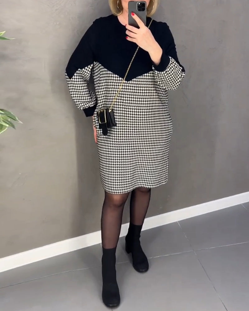 Smart halvvejs ternet kjole