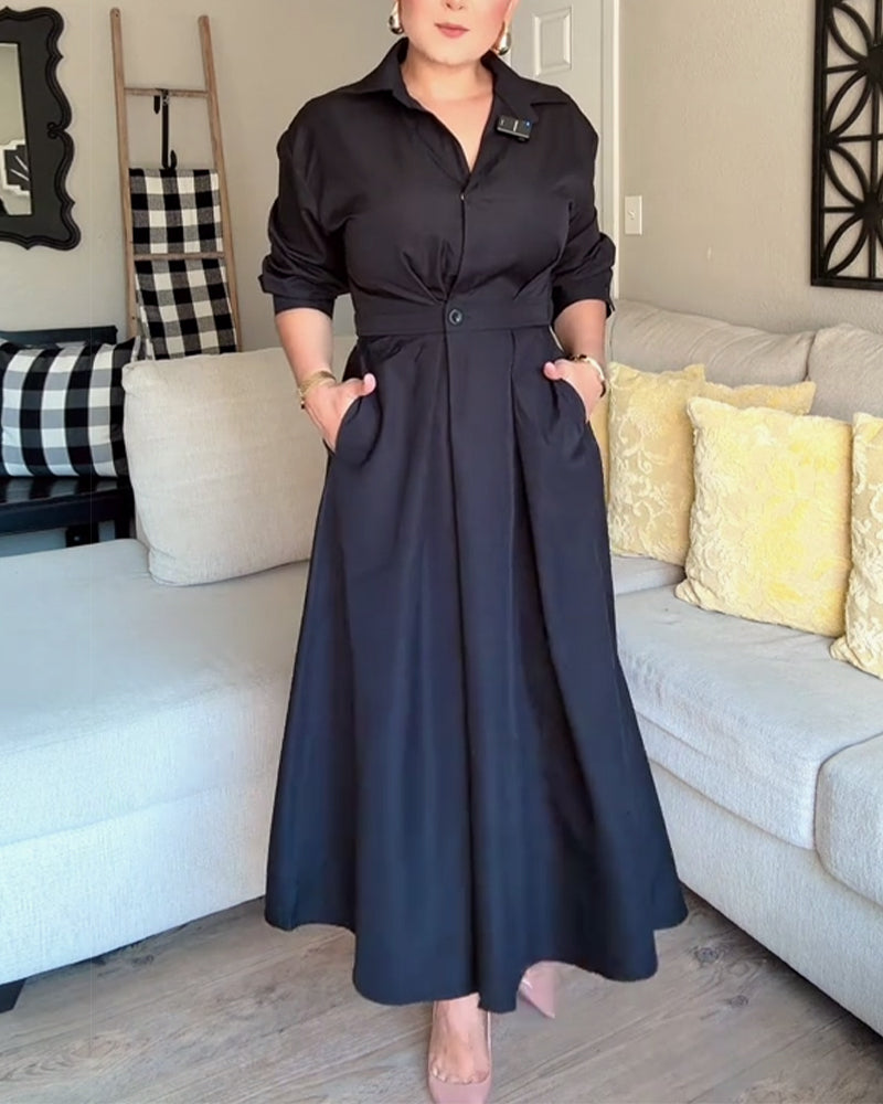 Skjorte Kjole Revers Talje