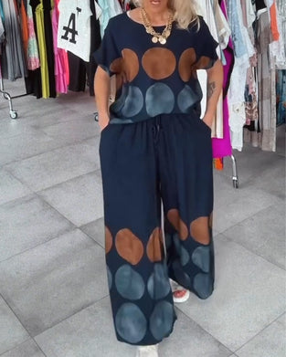 Sæt Street Fashion Afslappet Print Todelt