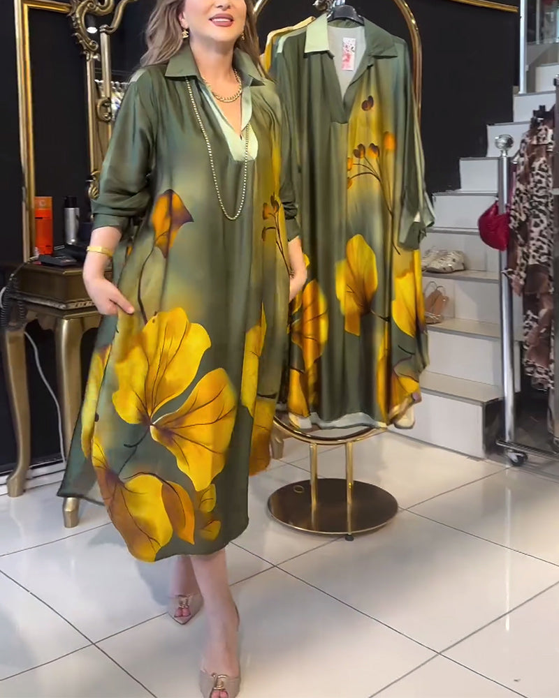 Kjole med ombre-print