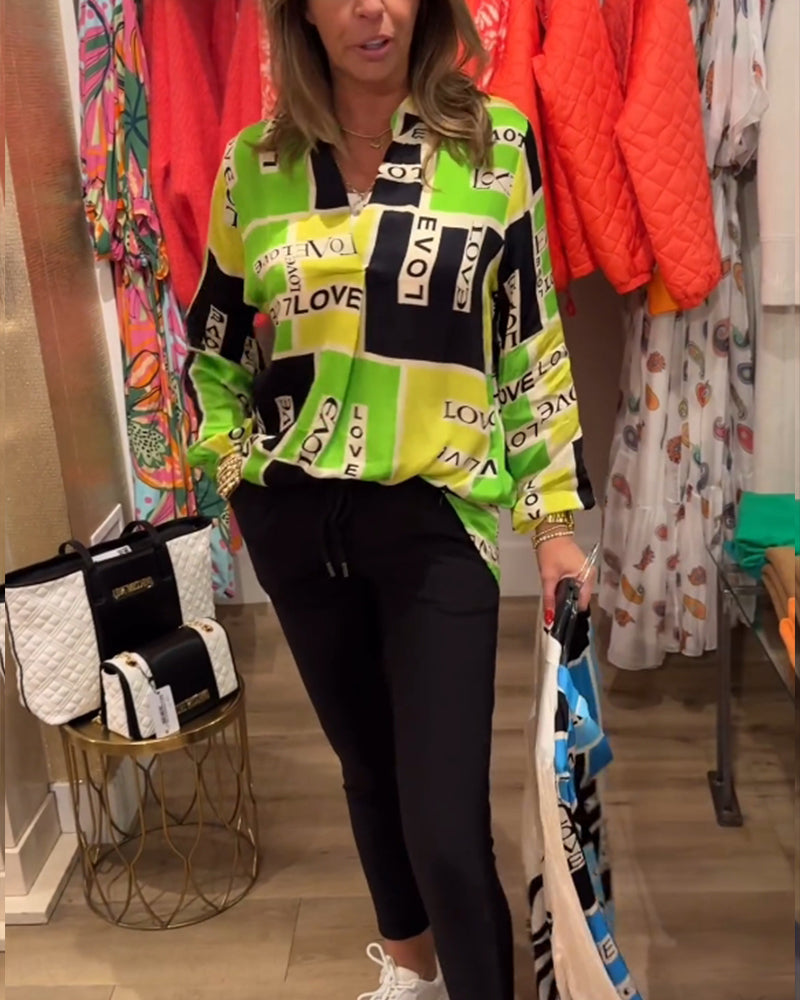 V-halset top med skrift