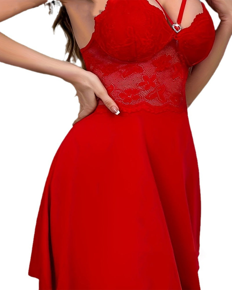 Blondesexet Natkjole Med Stropper