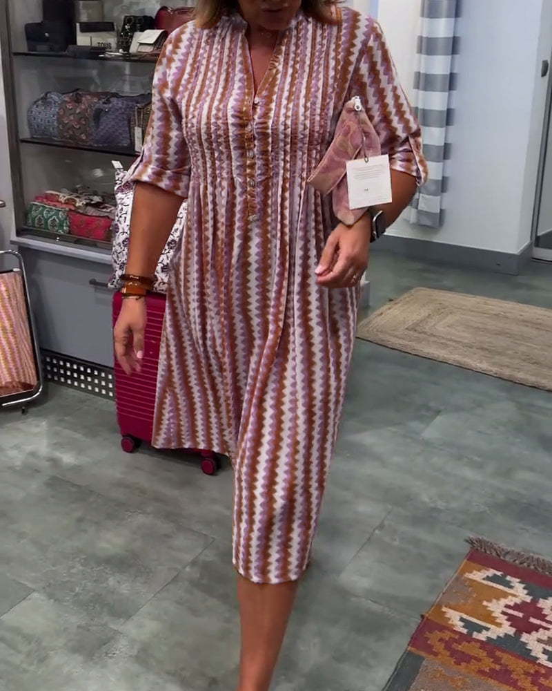 Kjole Med Bølgemønster