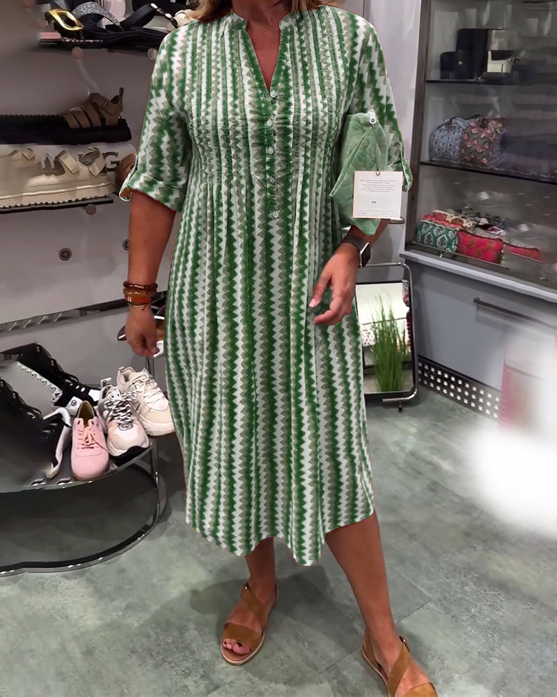 Kjole Med Bølgemønster