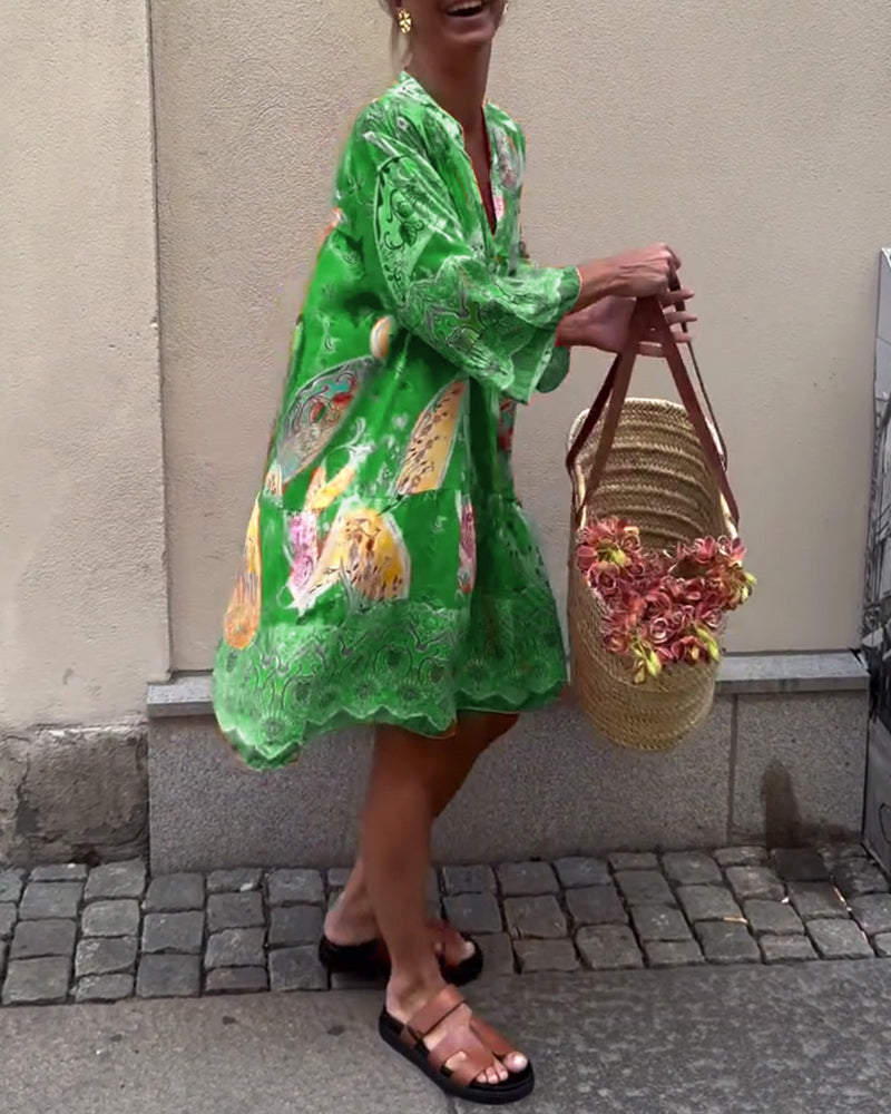 Bohemisk Kjole Med Modemønster