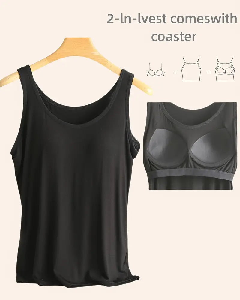 Cami Top Én Del Ensfarvet Basislag