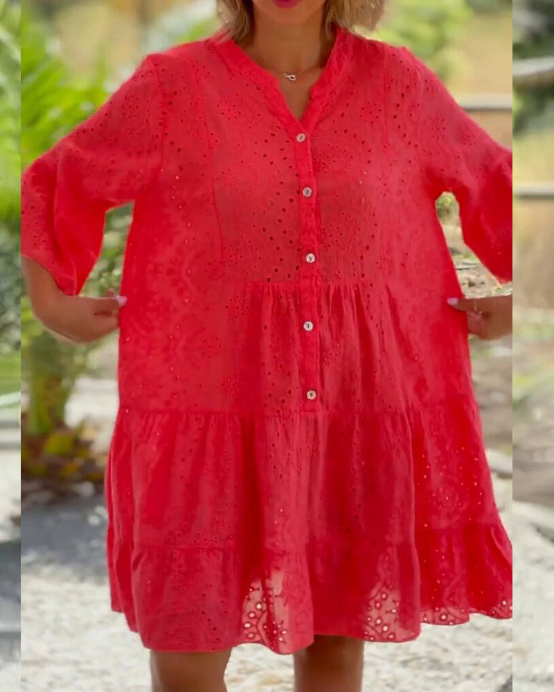 Løs kjole med udhulning