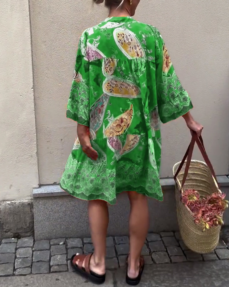 Bohemisk Kjole Med Modemønster