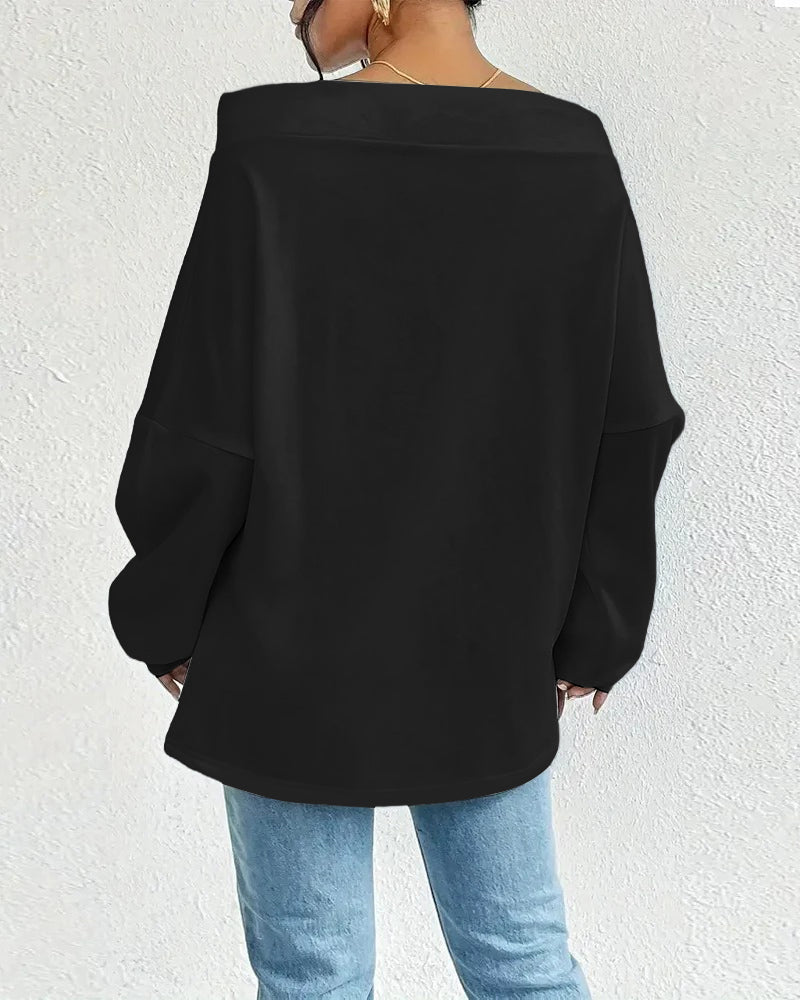 Sweatshirt Mode Ensfarvet