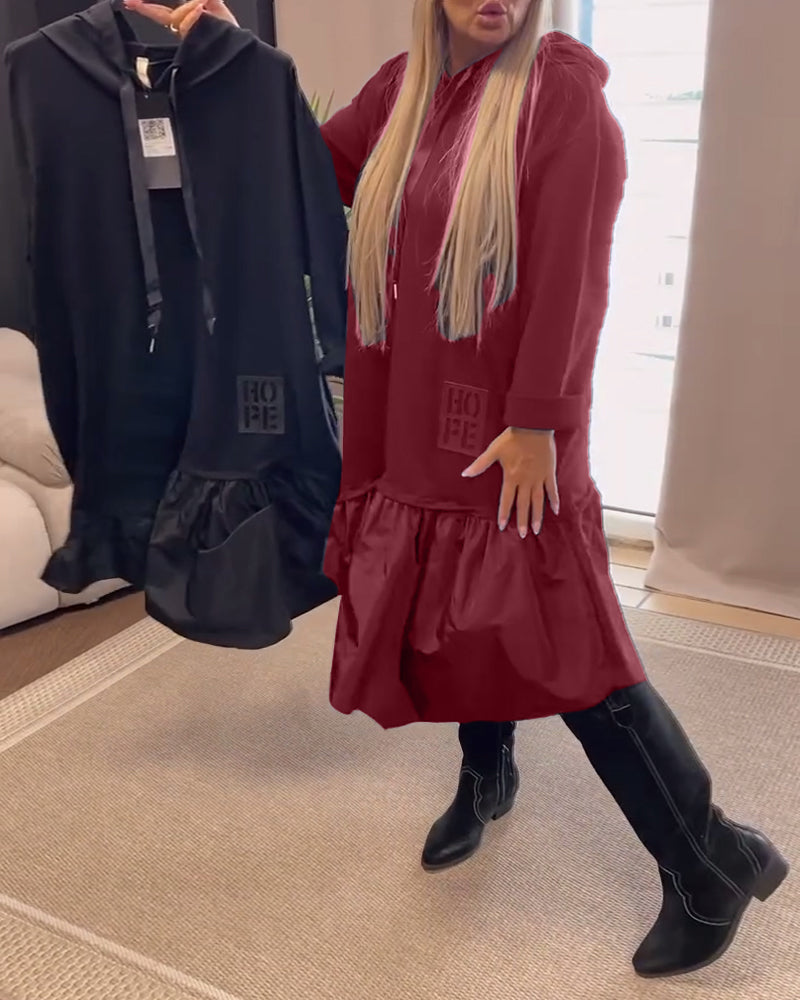 Sort kjole i løs pasform