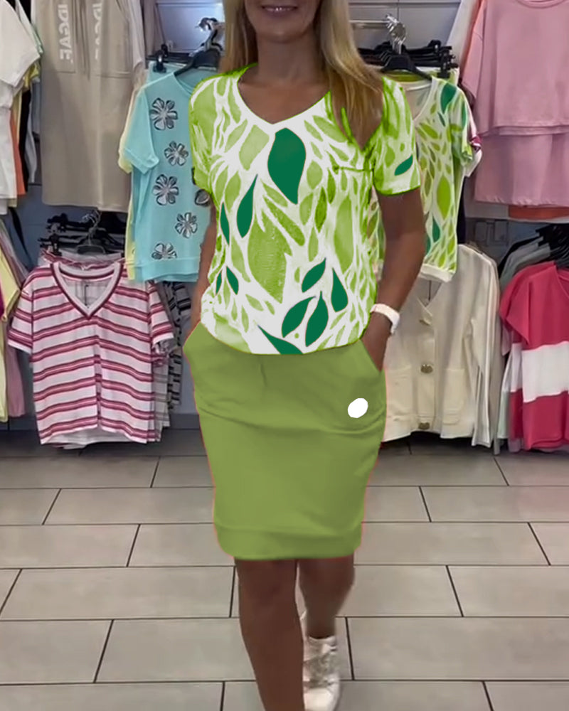 Sæt Elegant Pendler Nederdel Todelt