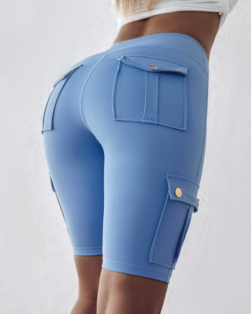Højtaljede shorts med lommer