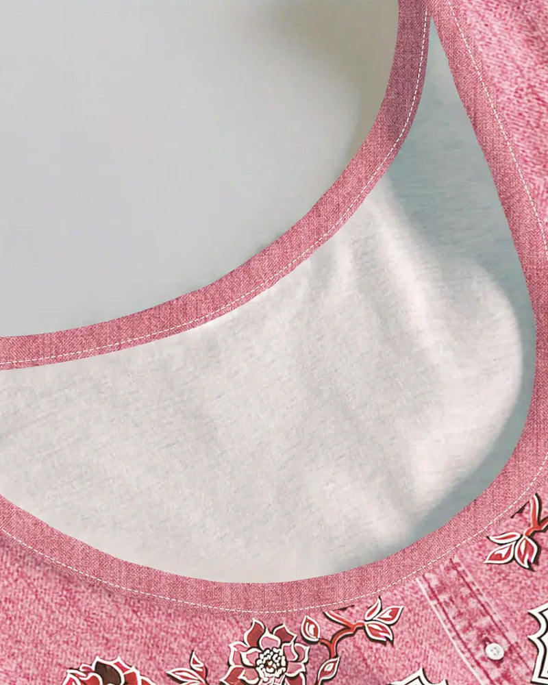 Kjole Ærmeløs Imitation Denim