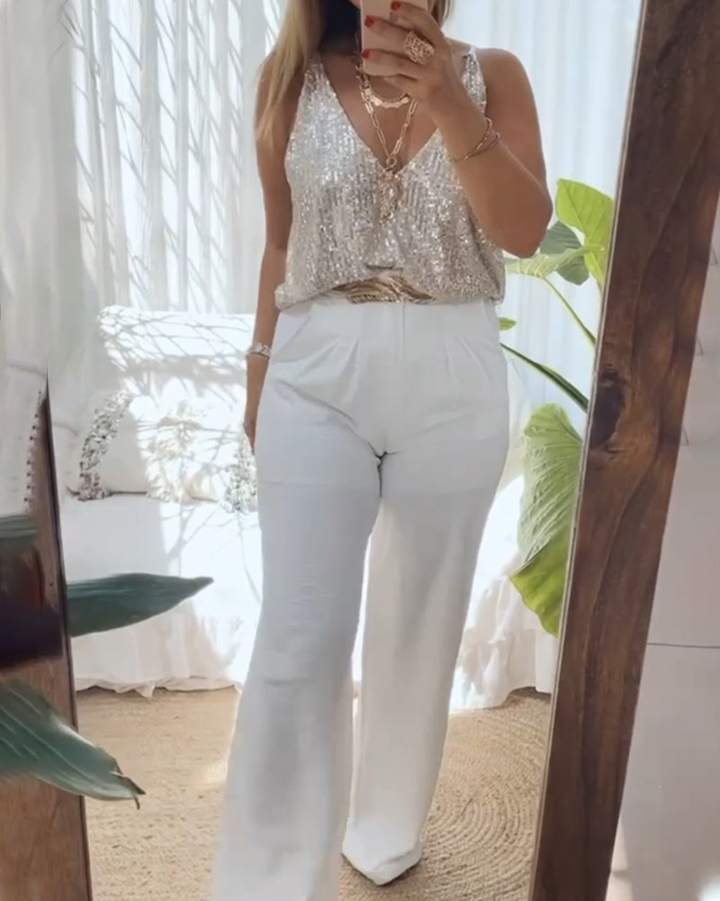 Casual camis i front-bag vendbar