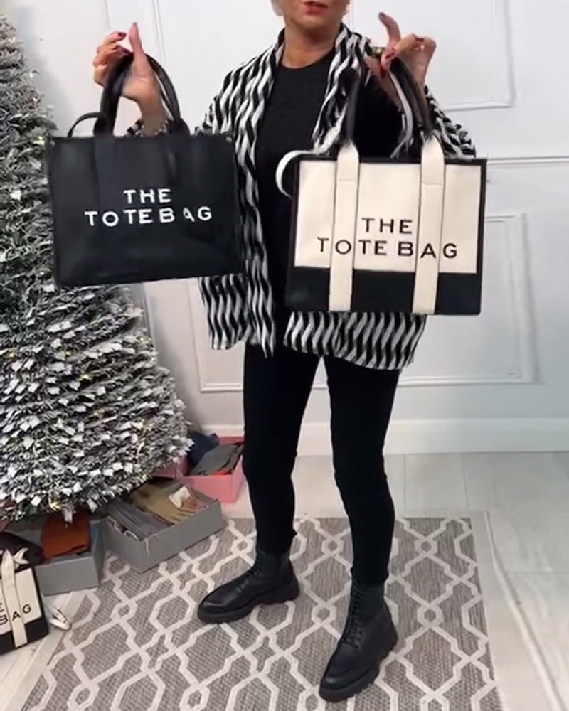 Tofarvet mode tote bag