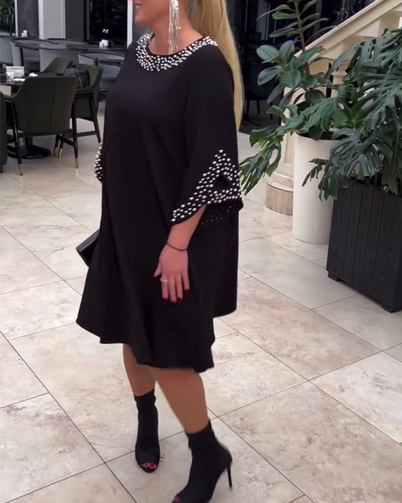 Kjole mode perler løs plus size