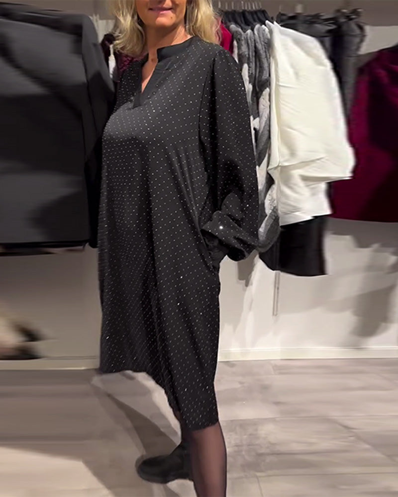 Kjole Lanterneærmet Diamantprint