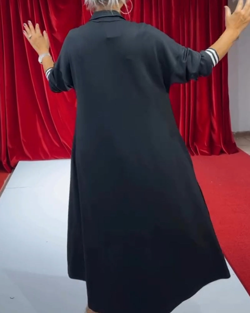 Kjole i afslappet pasform med midterstribe