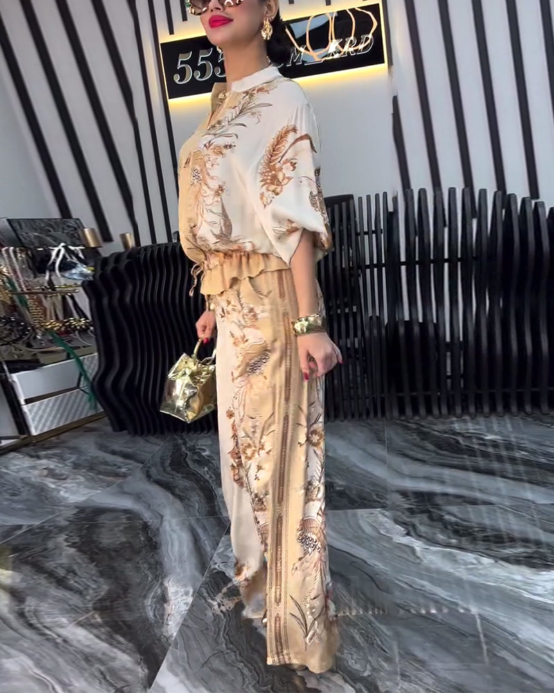 Bredbenet Jakkesæt Temperament Stående Krave Lynlås