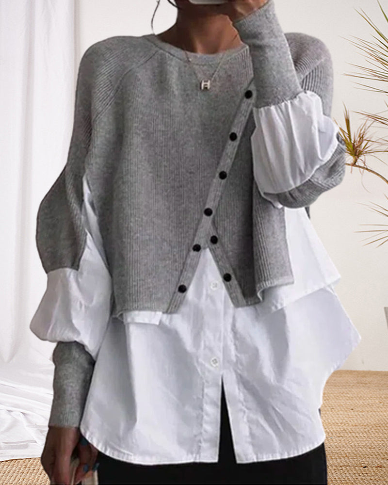 Afslappet patchwork top