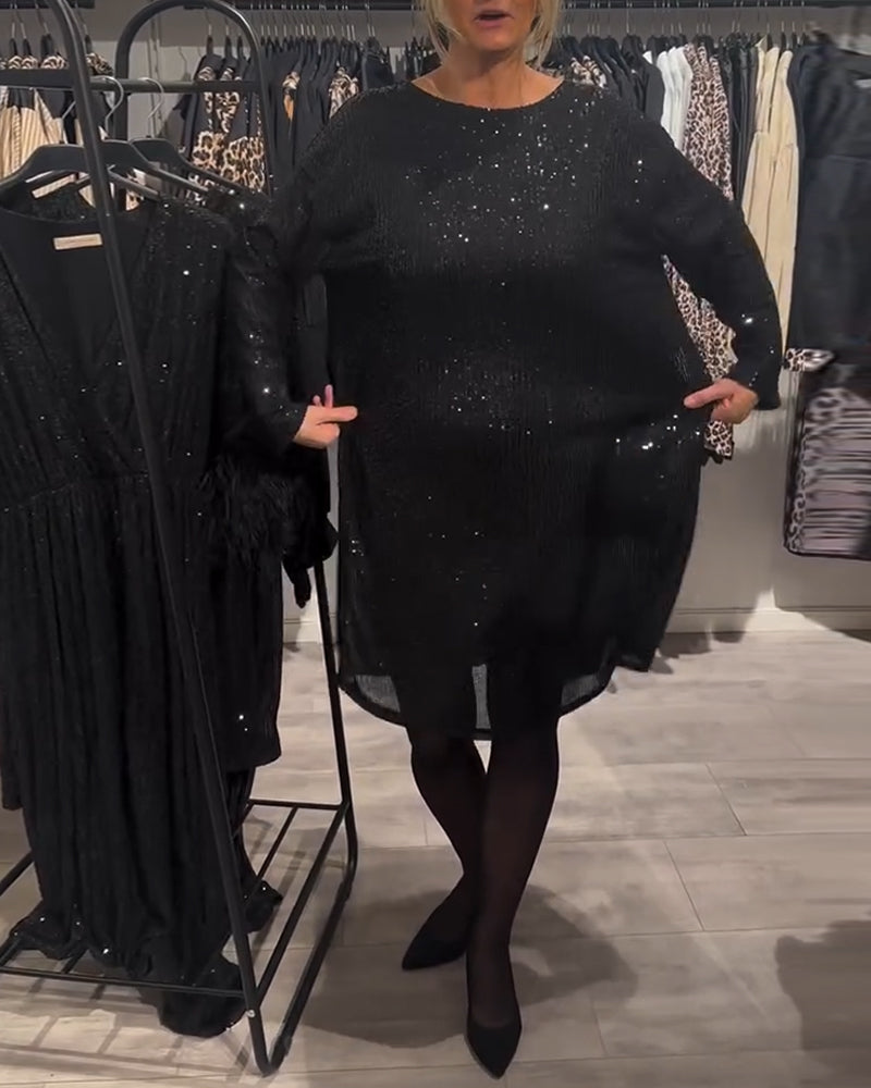 Kjole Elegant Backless Strappy Sequin