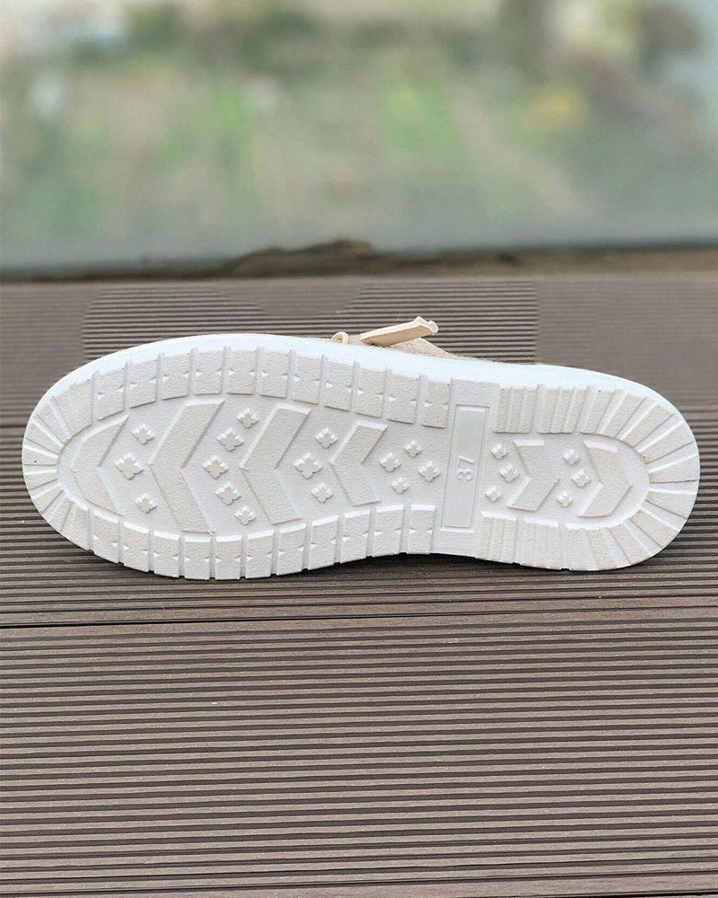 Ensfarvede slip-on sko