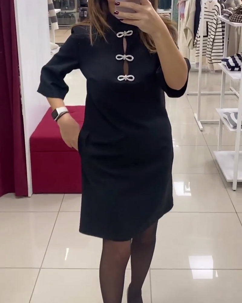 Kjole Slim Fit Lomme Elegant