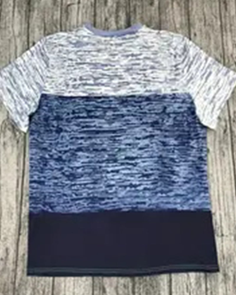 T-shirt Rundhals Kortærmet Kontrastfarve