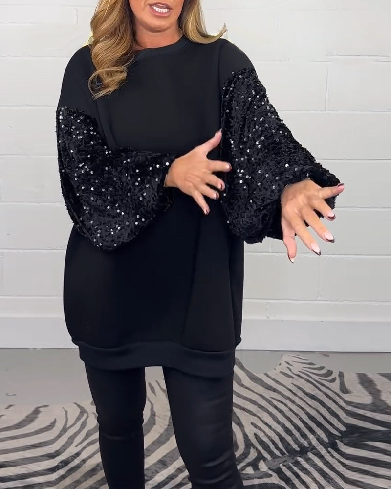 Sort sweater i afslappet pasform