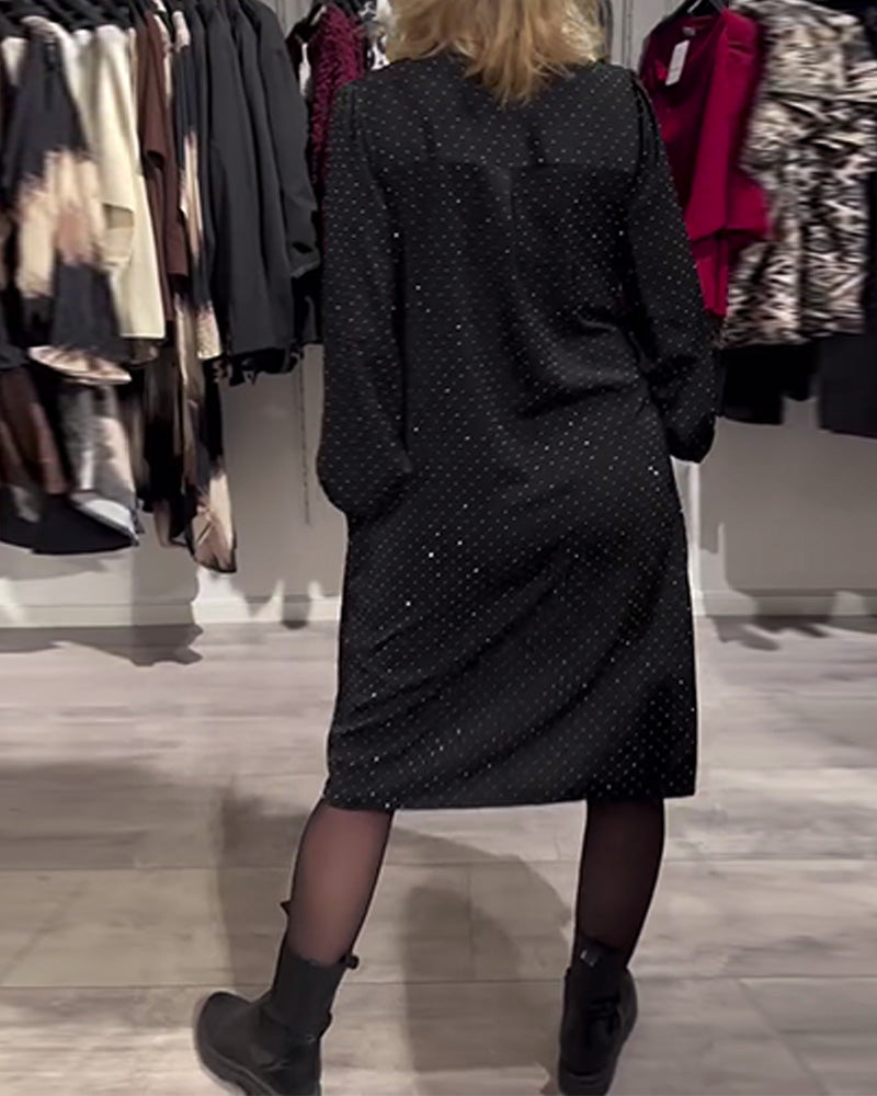 Kjole Lanterneærmet Diamantprint