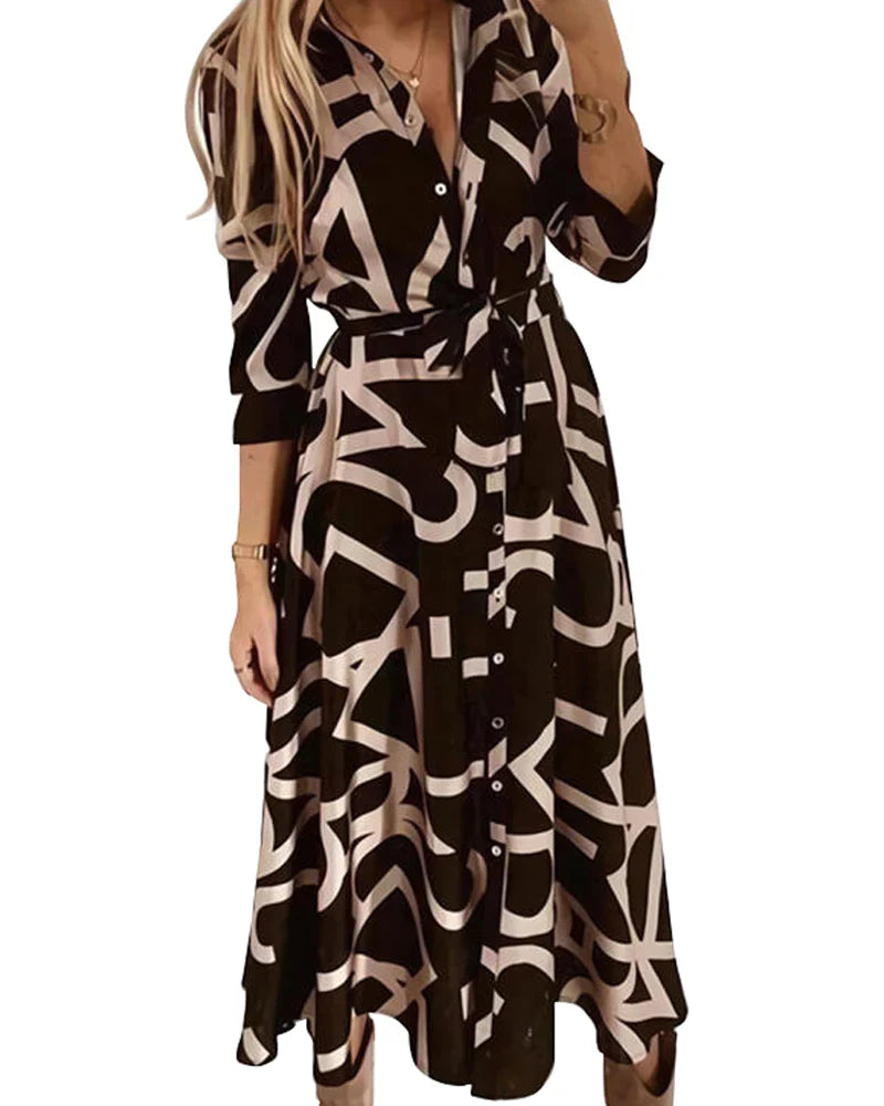 Kjole med lynlås og bindestrop