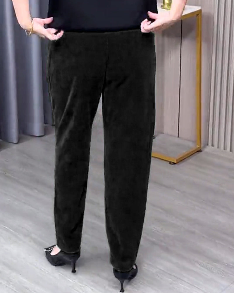 Ensfarvede Stretch-Skinnybukser