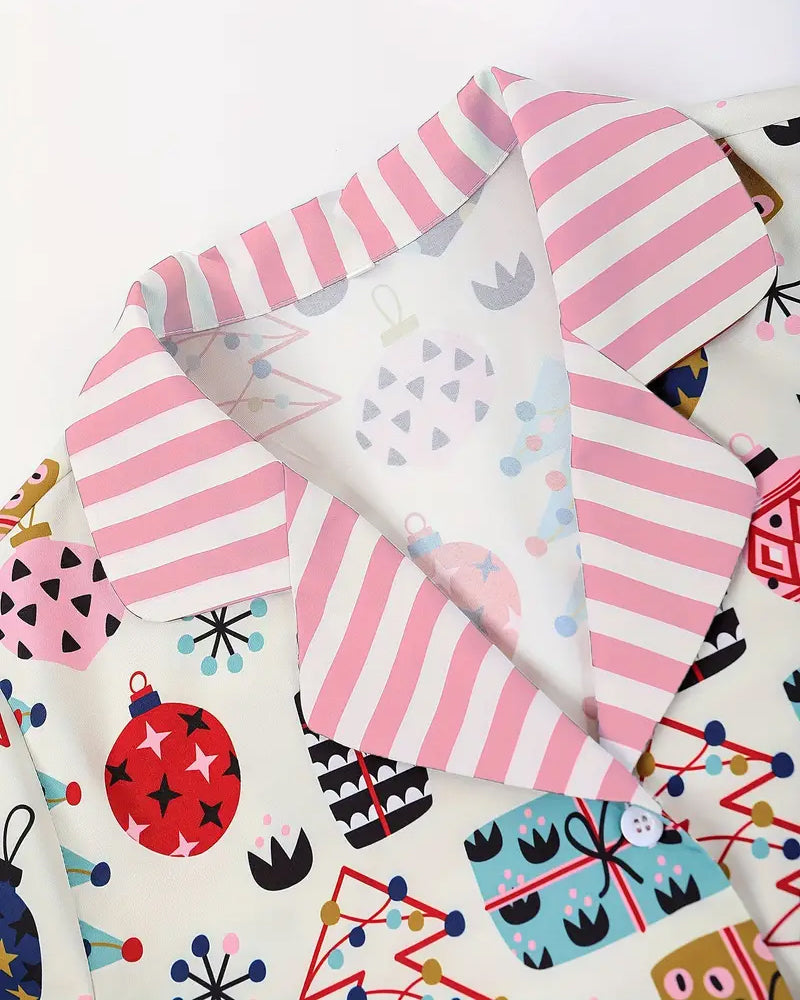 To-delt loungewear sæt med print