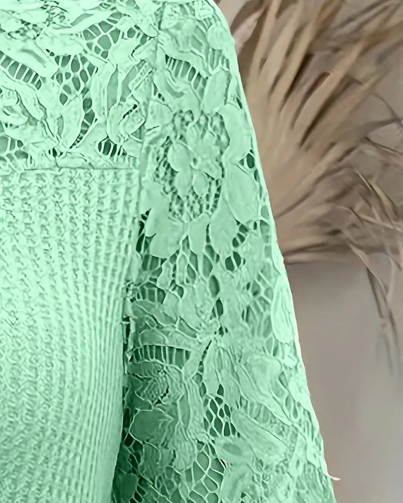 T-Shirt Blonde Panel Strikket