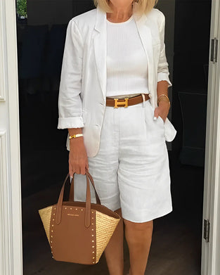 To-delt sæt | Cardigan og shorts