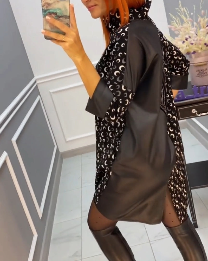 Afslappet sommerfugl kjole med print