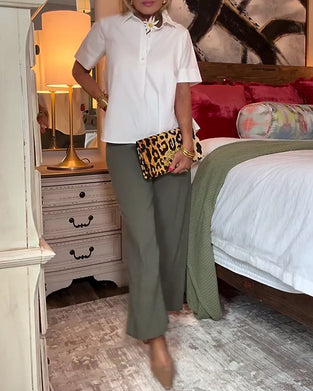 Revers-Knap-Løs Skjorte