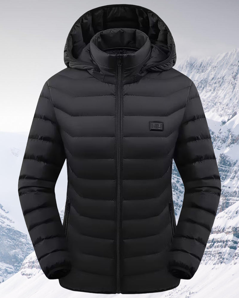 Smart Opvarmet Hættet Bomuldsfrakke