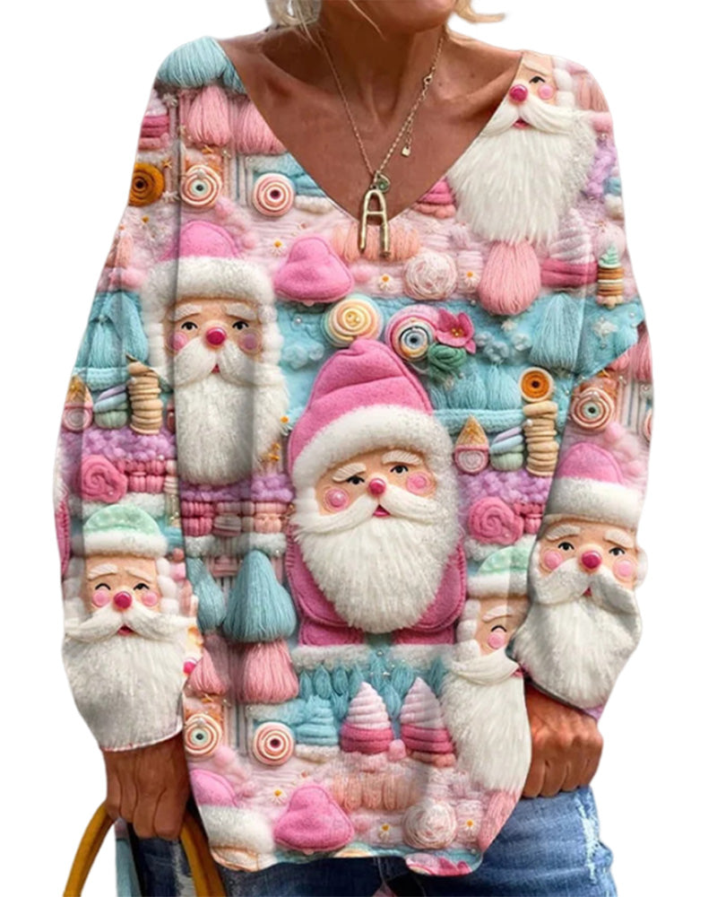 3D mønstret julesweater