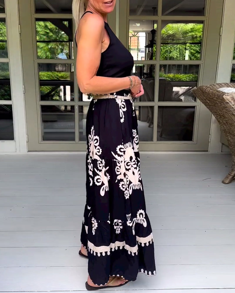 Elegant nederdel med print