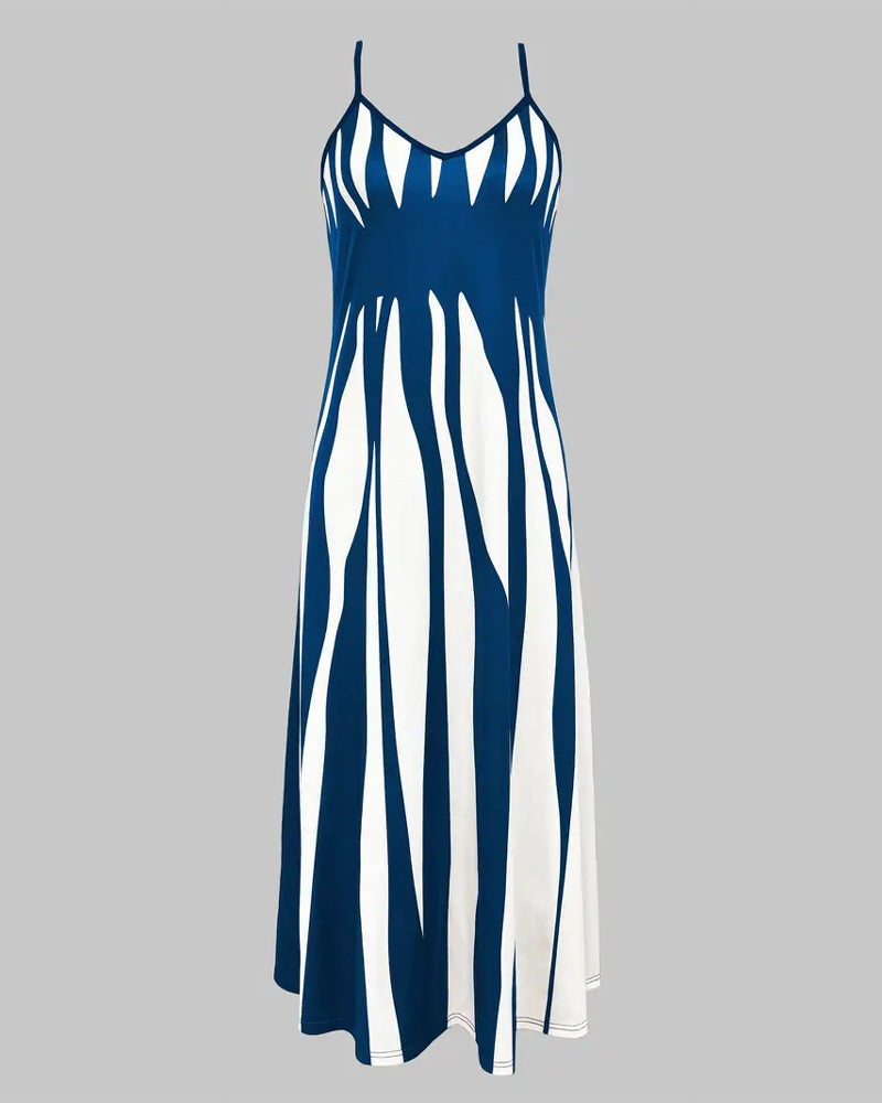 Kjole Temperamentsfuld Og Moderne V-Hals Seler