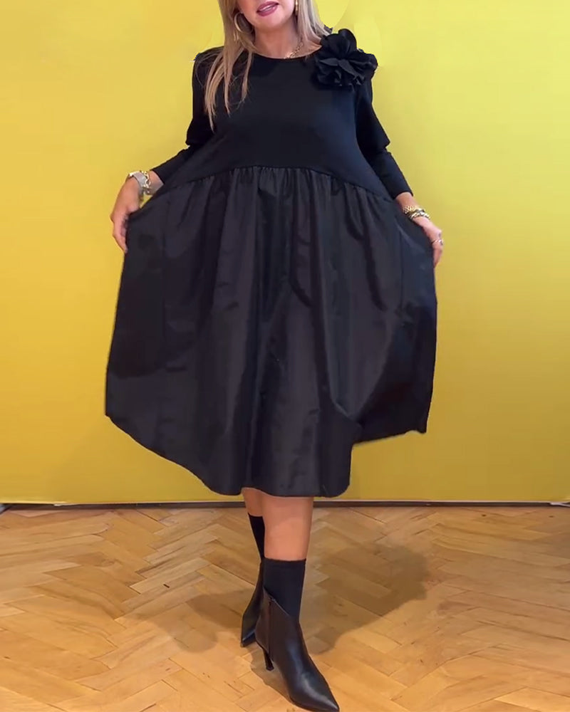 Sort kjole med rund hals