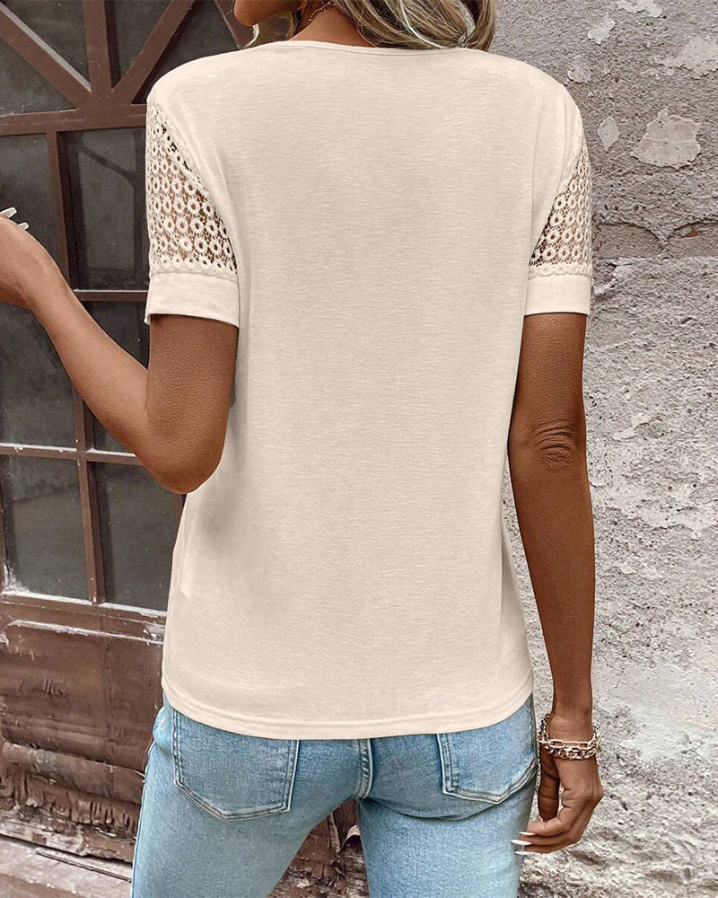 T-Shirt V-hals Blonder