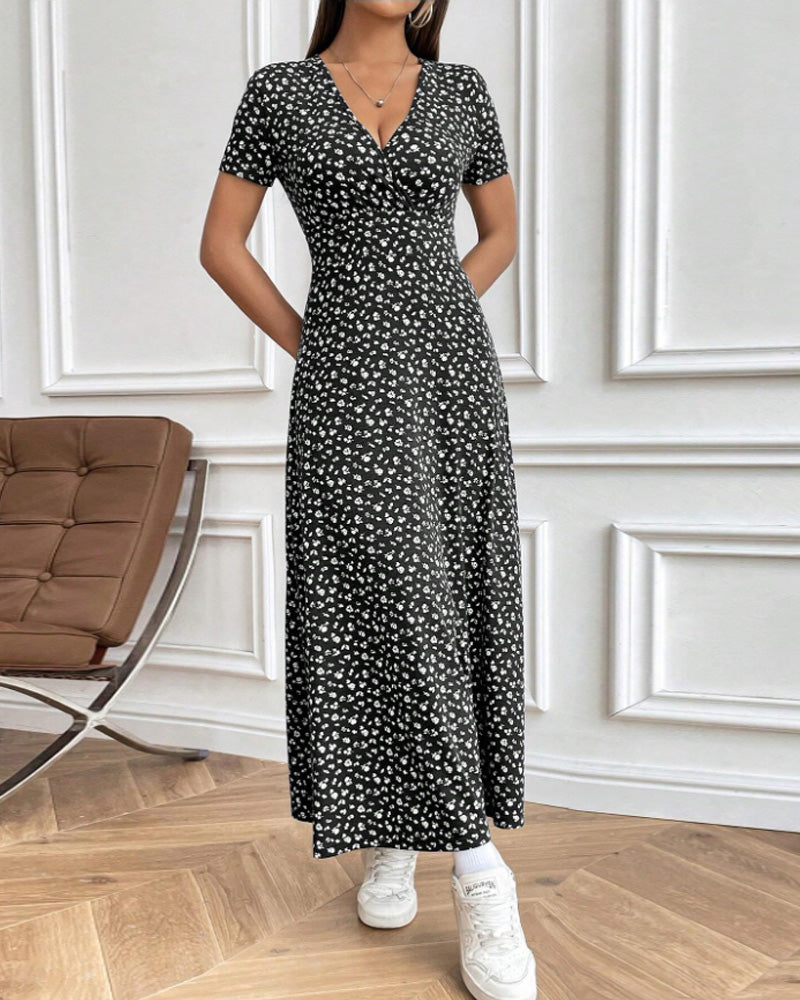 Kjole Sexet Elegant Mønstret