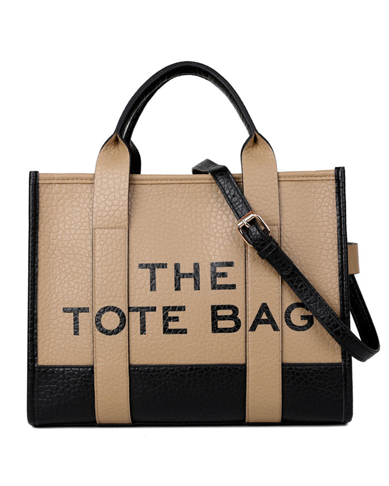 Tofarvet mode tote bag