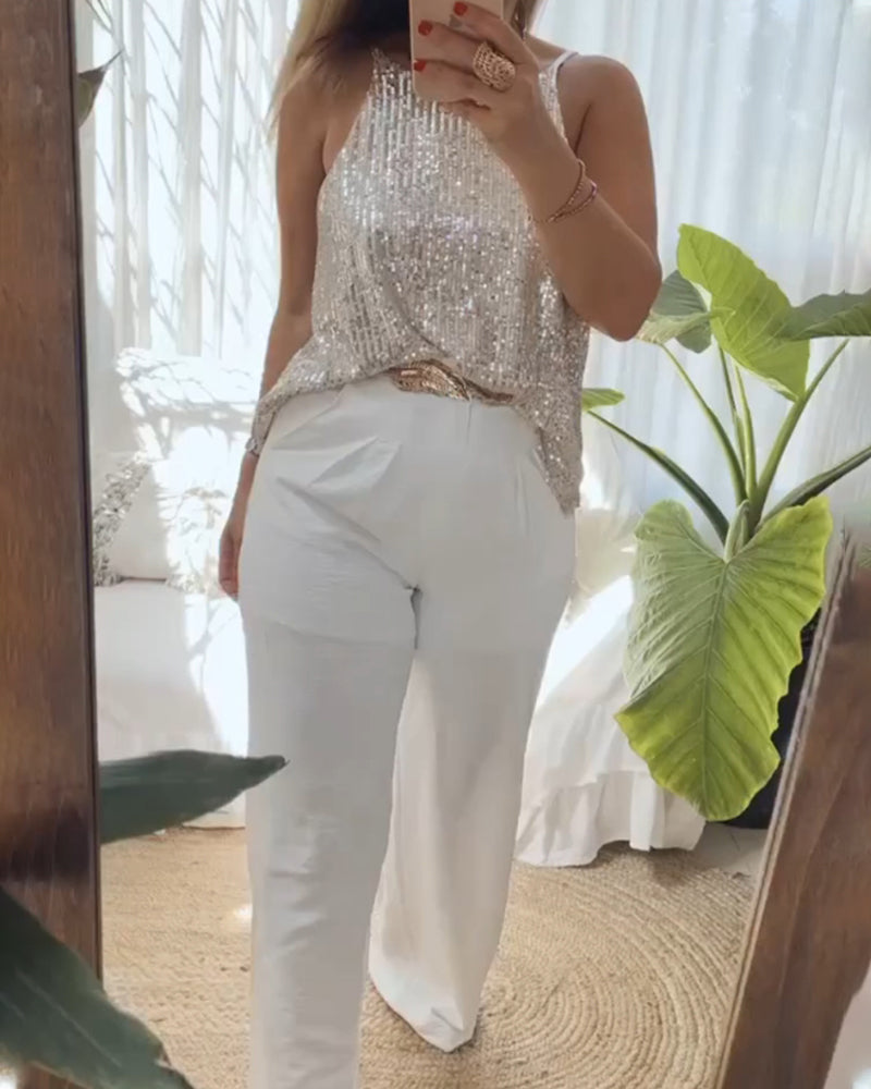 Casual camis i front-bag vendbar