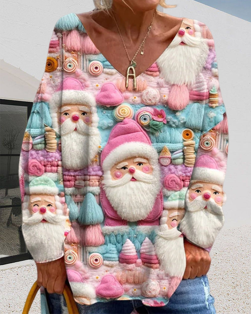 3D mønstret julesweater