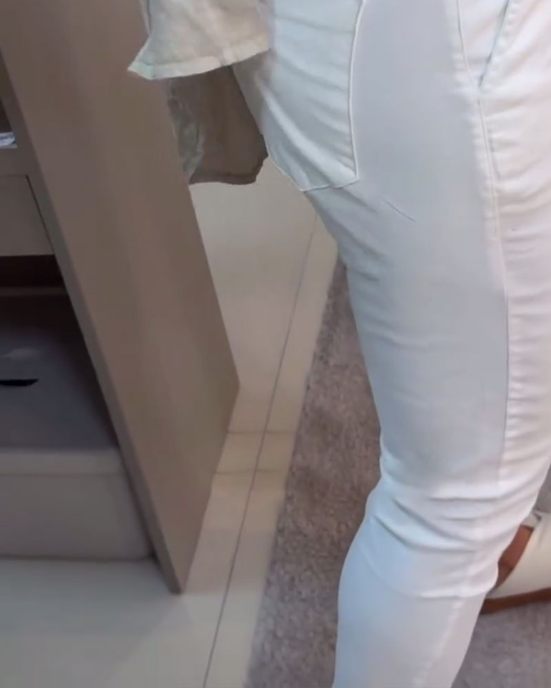 Tætsiddende Bukser Afslappet Med Snøre