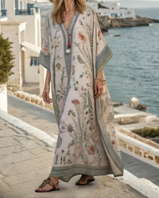 Bohém-Blomsttrykskjole