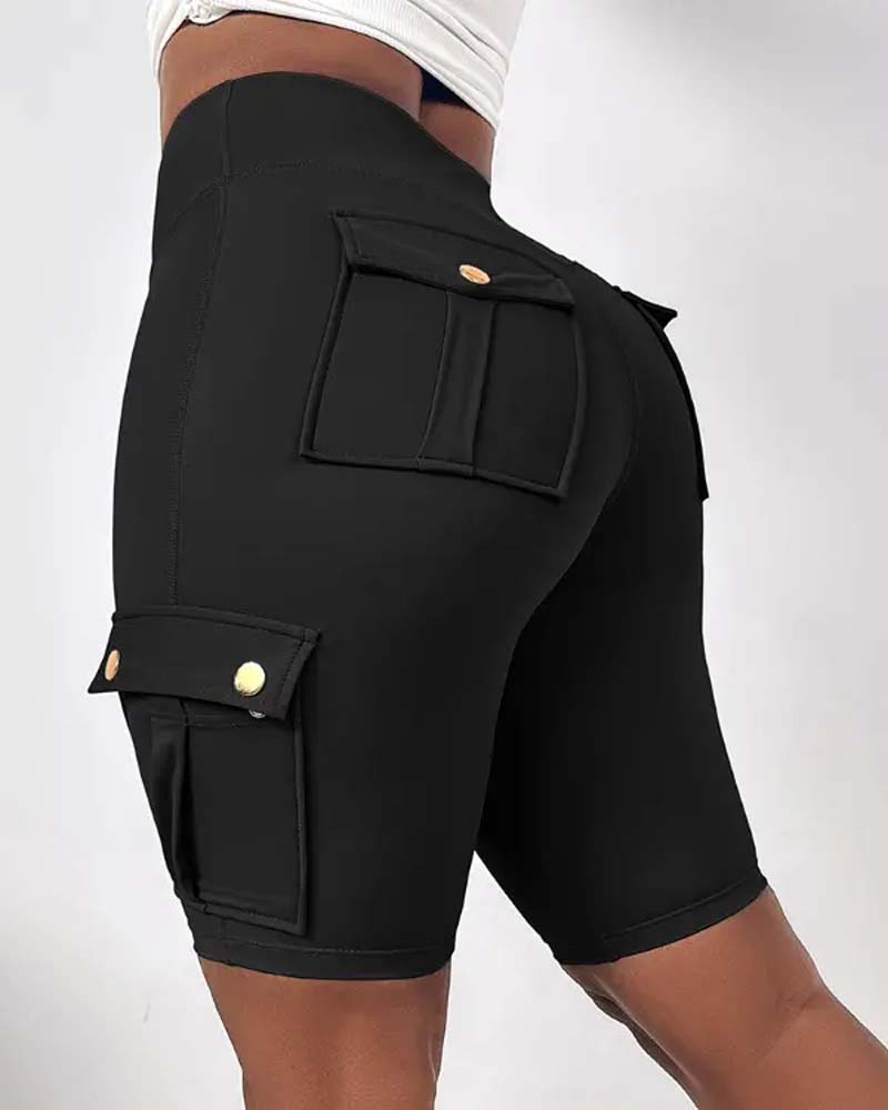 Højtaljede shorts med lommer